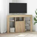 vidaXL Hoek LED TV Cabinet Wandgemonteerd Wit 100x40x68cm Bewerkt hout
