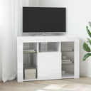 vidaXL Hoek LED TV Cabinet Wandgemonteerd Wit 100x40x68cm Bewerkt hout