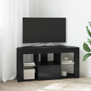 vidaXL Hoek LED TV Cabinet Wandgemonteerd Wit 100x40x68cm Bewerkt hout