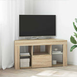 vidaXL Hoek LED TV Cabinet Wandgemonteerd Wit 100x40x68cm Bewerkt hout