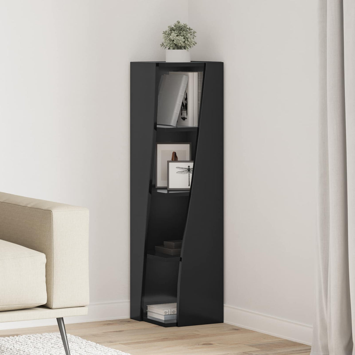 vidaXL Hoekkast 25,5x25x102cm Bewerkt hout
