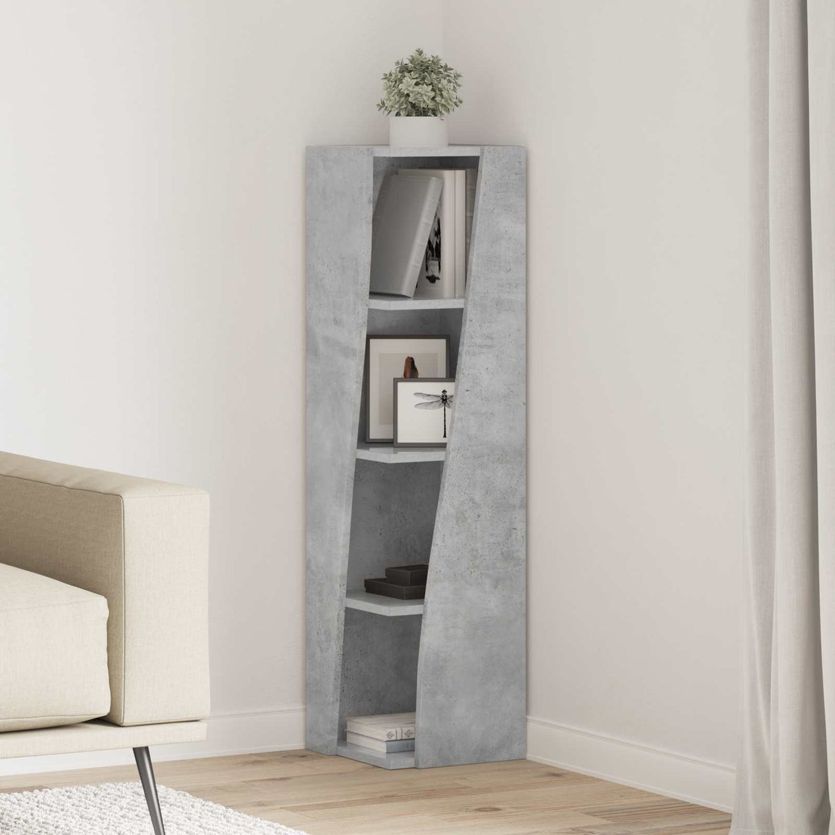 vidaXL Hoekkast 25,5x25x102cm Bewerkt hout