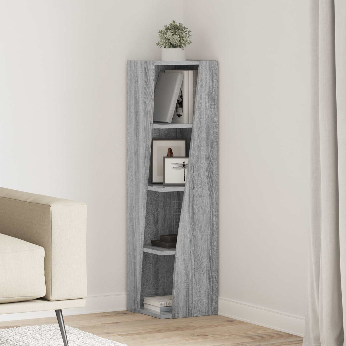 vidaXL Hoekkast 25,5x25x102cm Bewerkt hout