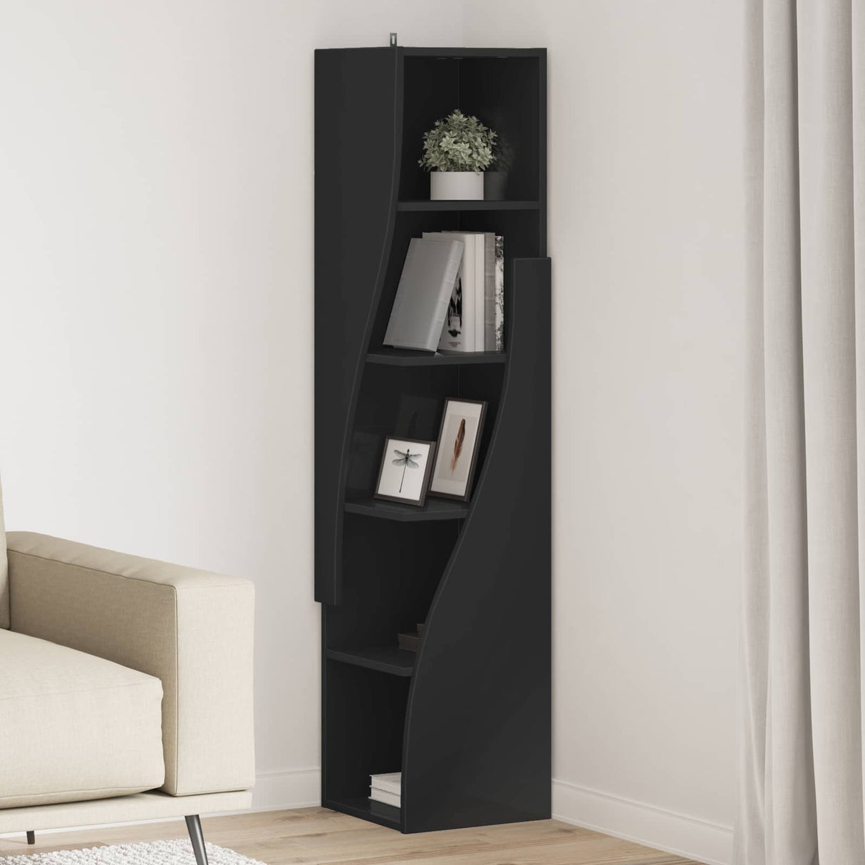 vidaXL Hoekkast 25,5x25x102cm Bewerkt hout