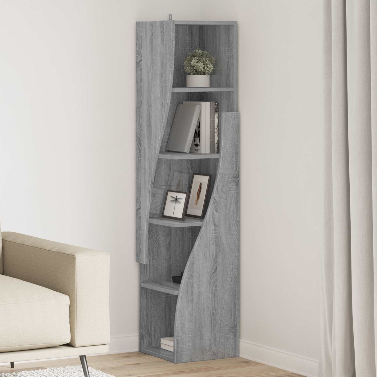 vidaXL Hoekkast 25,5x25x102cm Bewerkt hout