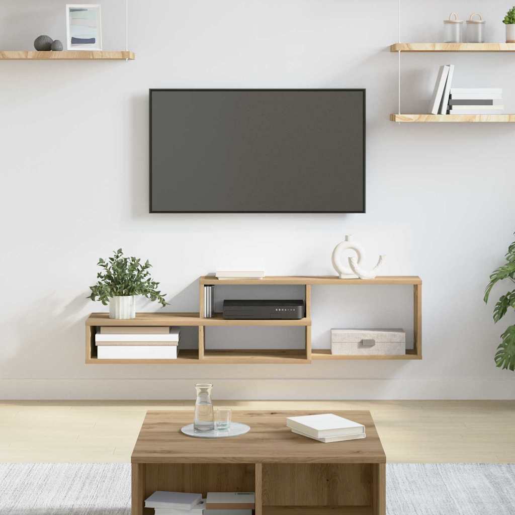 vidaXL Wall TV Stand 150 x 25 x 28.5 cm Engineered Wood