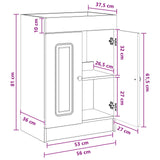 vidaXL Badkamer onder Wastafel Kast Wit 56 x 37,5 x 81 cm Bewerkt hout