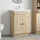 vidaXL Badkamer onder Wastafel Kast Wit 56 x 37,5 x 81 cm Bewerkt hout