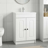 vidaXL Badkamer onder Wastafel Kast Wit 56 x 37,5 x 81 cm Bewerkt hout