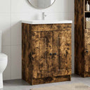 vidaXL Badkamer onder Wastafel Kast Wit 56 x 37,5 x 81 cm Bewerkt hout