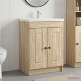 vidaXL Badkamer onder Wastafel Kast Wit 56 x 37,5 x 81 cm Bewerkt hout