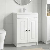 vidaXL Badkamer onder Wastafel Kast Wit 56 x 37,5 x 81 cm Bewerkt hout