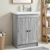 vidaXL Badkamer onder Wastafel Kast Wit 56 x 37,5 x 81 cm Bewerkt hout