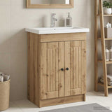 vidaXL Badkamer onder Wastafel Kast Wit 56 x 37,5 x 81 cm Bewerkt hout