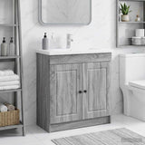 vidaXL Badkamer onder Wastafel Kast Wit 56 x 37,5 x 81 cm Bewerkt hout