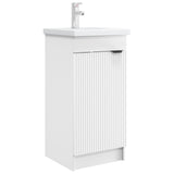 vidaXL Badkamermeubel Set Wit 56 x 37,5 x 81 cm Bewerkt hout
