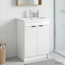 vidaXL Badkamer onder Wastafel Kast Wit 56 x 37,5 x 81 cm Bewerkt hout