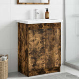 vidaXL Badkamer onder Wastafel Kast Wit 56 x 37,5 x 81 cm Bewerkt hout