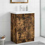 vidaXL Badkamer onder Wastafel Kast Wit 56 x 37,5 x 81 cm Bewerkt hout