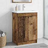 vidaXL Badkamer onder Wastafel Kast Wit 56 x 37,5 x 81 cm Bewerkt hout