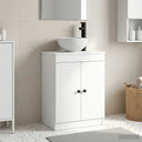 vidaXL Badkamer Vanity met Wastafel Wit 54 x 35 x 83 cm Bewerkt hout