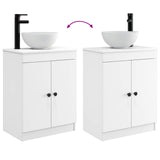 vidaXL Badkamer Vanity met Wastafel Wit 54 x 35 x 83 cm Bewerkt hout