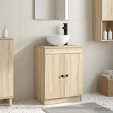 vidaXL Badkamer Vanity met Wastafel Wit 54 x 35 x 83 cm Bewerkt hout