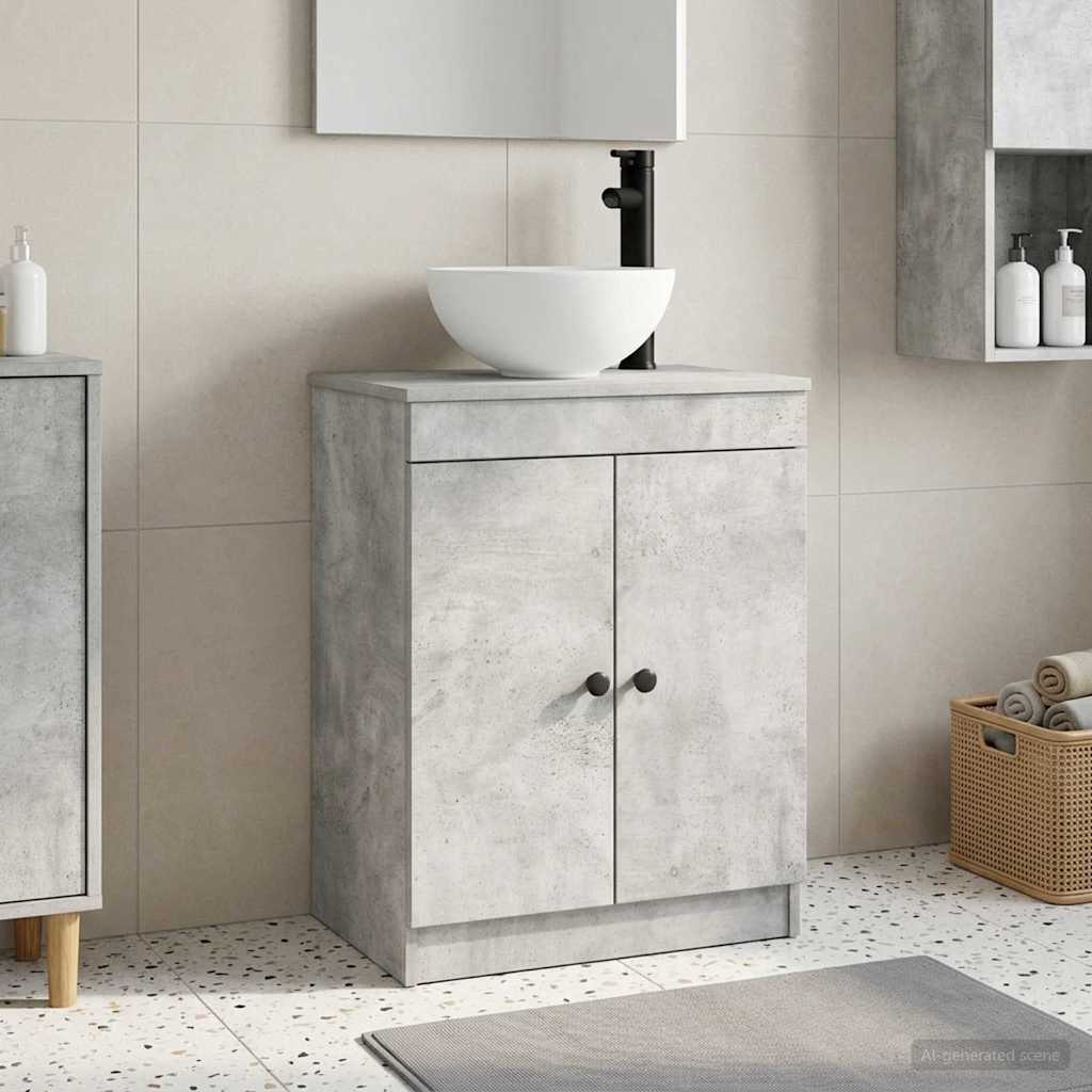 vidaXL Badkamer Vanity met Wastafel Wit 54 x 35 x 83 cm Bewerkt hout