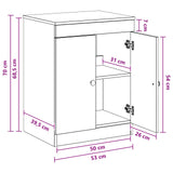 vidaXL Badkamerkast Wit 54 x 41 x 70 cm Bewerkt hout