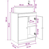 vidaXL Bathroom Vanity with Sink White 54 x 35 x 83 cm Engineered wood