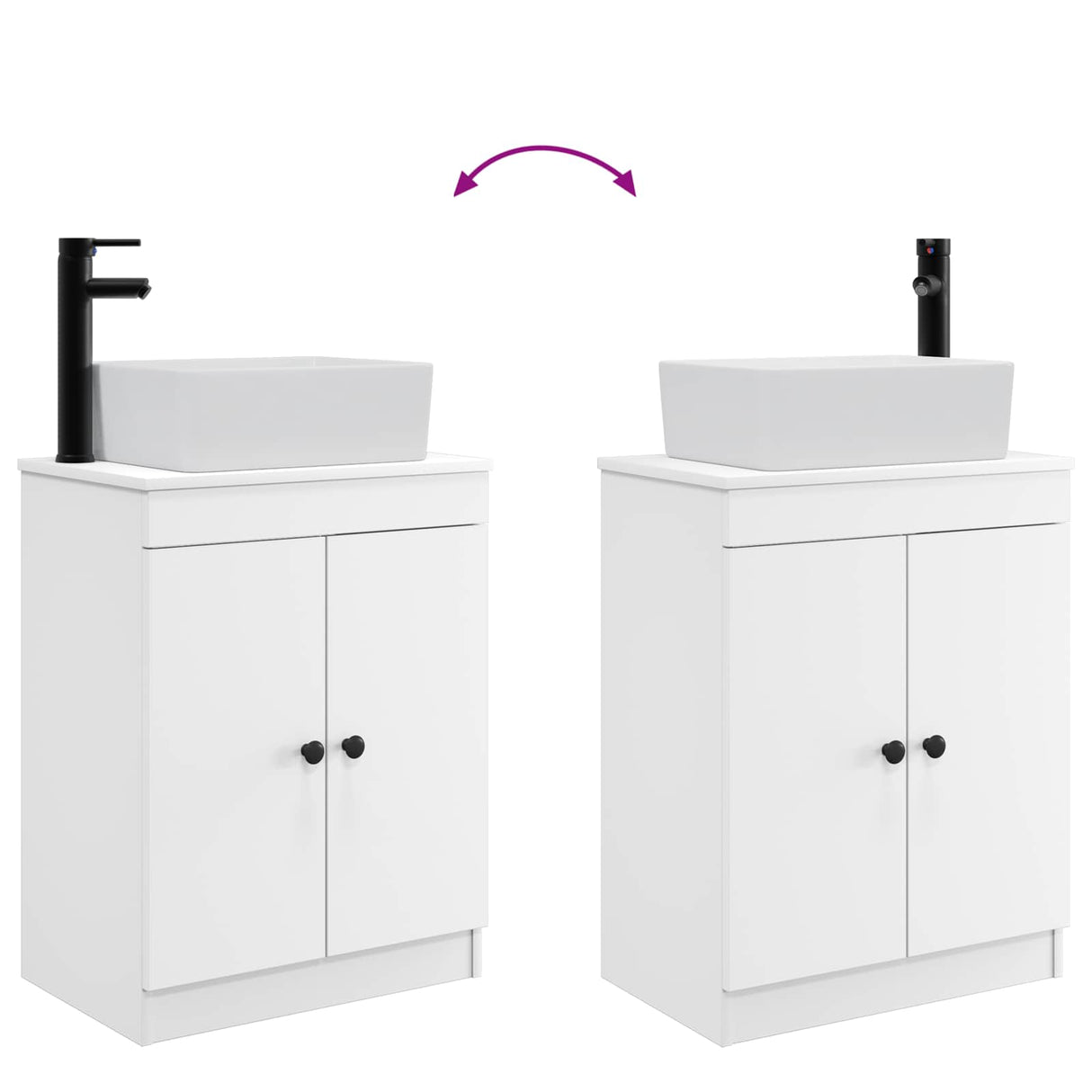 vidaXL Bathroom Vanity with Sink White 54 x 35 x 83 cm Engineered wood