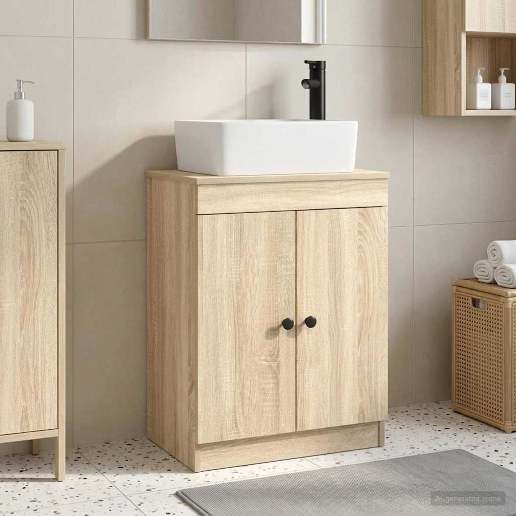 vidaXL Bathroom Vanity with Sink White 54 x 35 x 83 cm Engineered wood