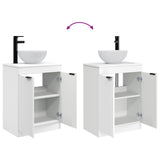vidaXL Badkamer Vanity met Wastafel Wit 54 x 35 x 83 cm Bewerkt hout