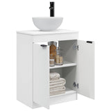 vidaXL Badkamer Vanity met Wastafel Wit 54 x 35 x 83 cm Bewerkt hout