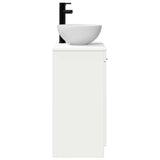 vidaXL Badkamer Vanity met Wastafel Wit 54 x 35 x 83 cm Bewerkt hout