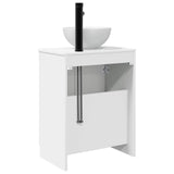 vidaXL Badkamer Vanity met Wastafel Wit 54 x 35 x 83 cm Bewerkt hout