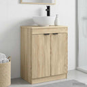 vidaXL Badkamer Vanity met Wastafel Wit 54 x 35 x 83 cm Bewerkt hout