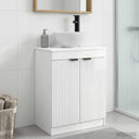 vidaXL Badkamer Vanity met Wastafel Wit 54 x 35 x 83 cm Bewerkt hout