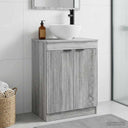 vidaXL Badkamer Vanity met Wastafel Wit 54 x 35 x 83 cm Bewerkt hout