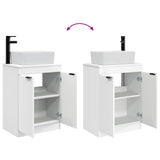 vidaXL Badkamer Vanity met Wastafel Wit 54 x 35 x 83 cm Bewerkt hout