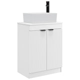 vidaXL Badkamer Vanity met Wastafel Wit 54 x 35 x 83 cm Bewerkt hout