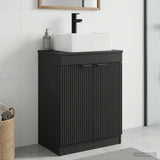 vidaXL Badkamer Vanity met Wastafel Wit 54 x 35 x 83 cm Bewerkt hout