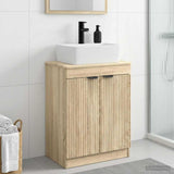 vidaXL Badkamer Vanity met Wastafel Wit 54 x 35 x 83 cm Bewerkt hout