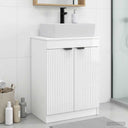 vidaXL Badkamer Vanity met Wastafel Wit 54 x 35 x 83 cm Bewerkt hout