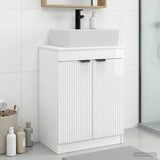 vidaXL Badkamer Vanity met Wastafel Wit 54 x 35 x 83 cm Bewerkt hout