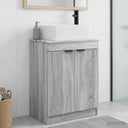 vidaXL Badkamer Vanity met Wastafel Wit 54 x 35 x 83 cm Bewerkt hout