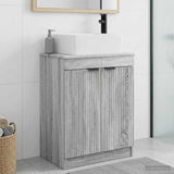 vidaXL Badkamer Vanity met Wastafel Wit 54 x 35 x 83 cm Bewerkt hout
