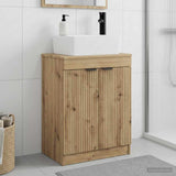 vidaXL Badkamer Vanity met Wastafel Wit 54 x 35 x 83 cm Bewerkt hout