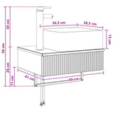 vidaXL Wandgemonteerde wastafel Wit 50 x 41 x 39 cm Bewerkt hout