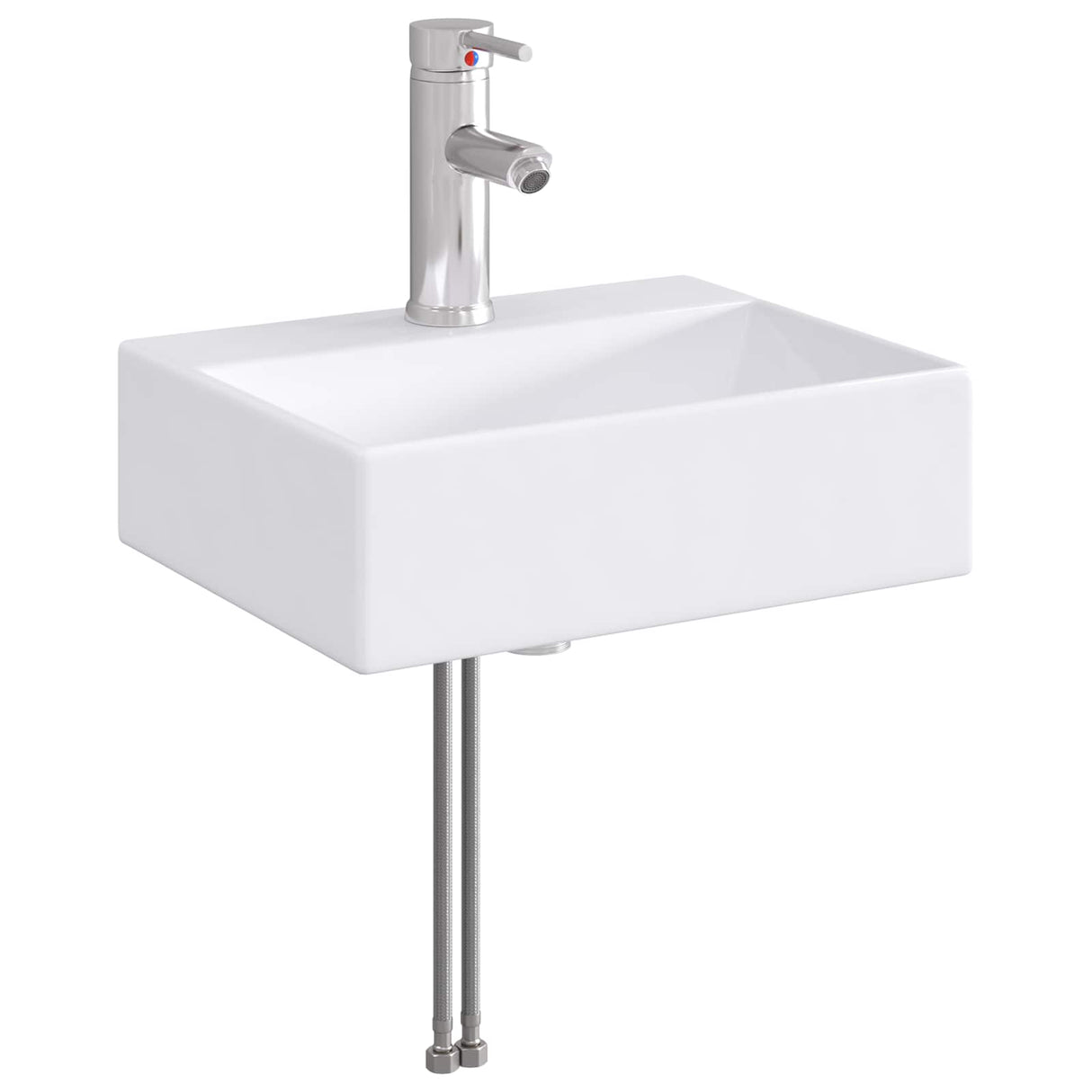 vidaXL Badwasbak Chroom 39 x 30,5 x 12,5 cm Metaal